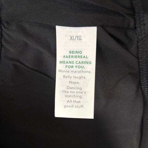 NWT Aerie Black Scoop Bikini Swim Top XL UPF 50 Real Good Bralette - Picture 5 of 6